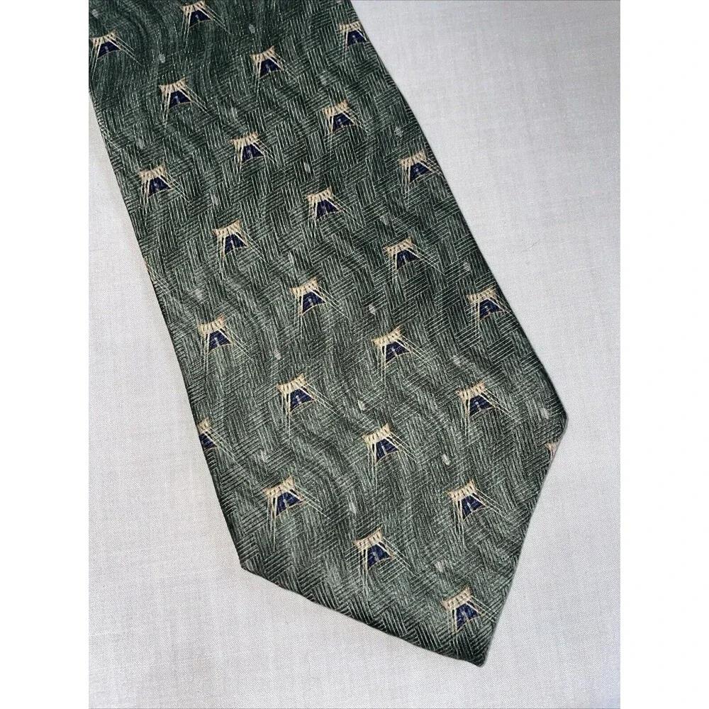 Graham & Lockwood Men’s Dress Tie Size 57” Green 100% Silk Business Formal